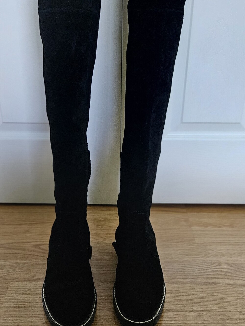 Tory Burch Black Over-the-Knee Suede Boots - New